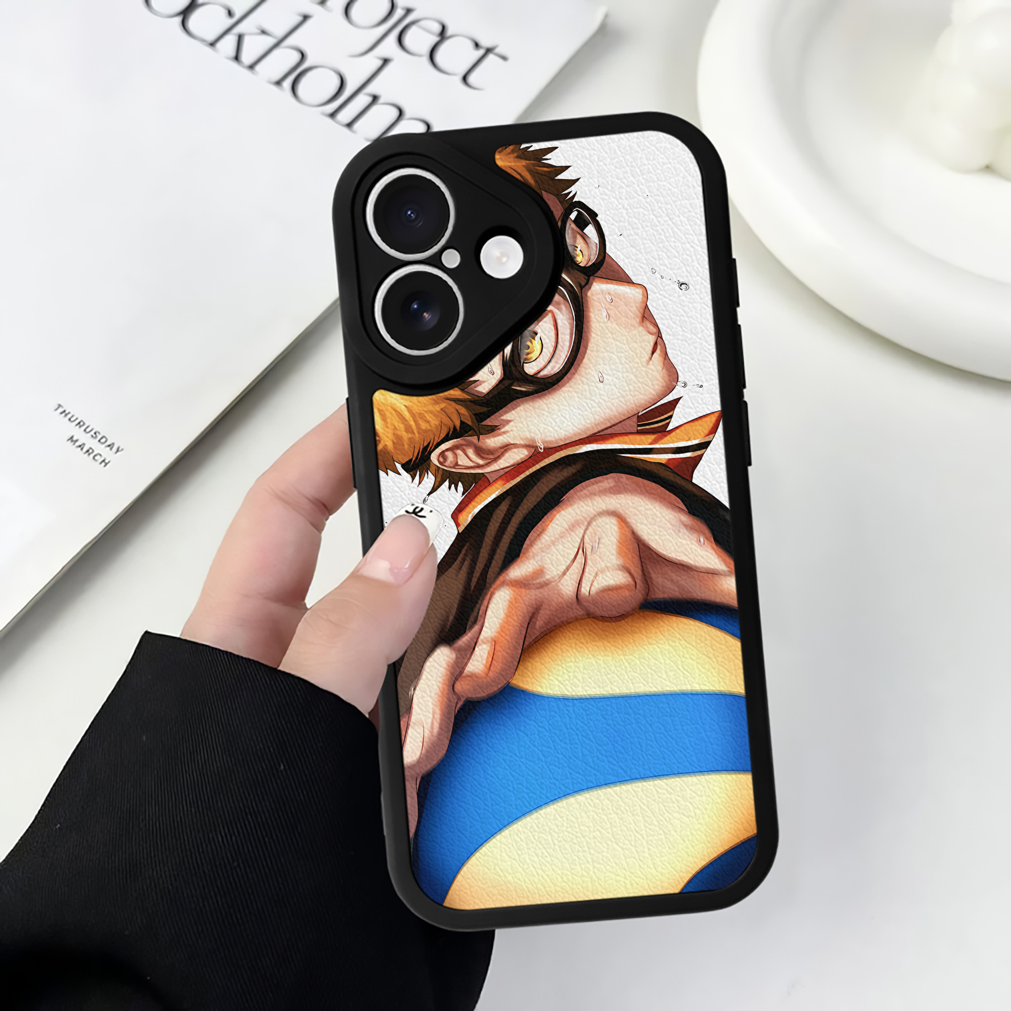 （画像用） ハイキュー!! Haikyu!! 【iPhone 16シリーズ対応】シリコンスマホケース（レザー調） 材質：シリコン